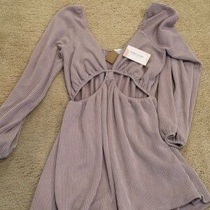 Le Lis Mauve Textured Romper